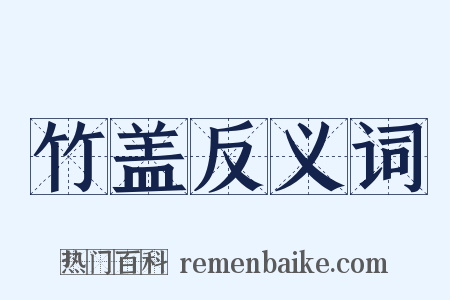 竹盖反义词是什么意思的图片